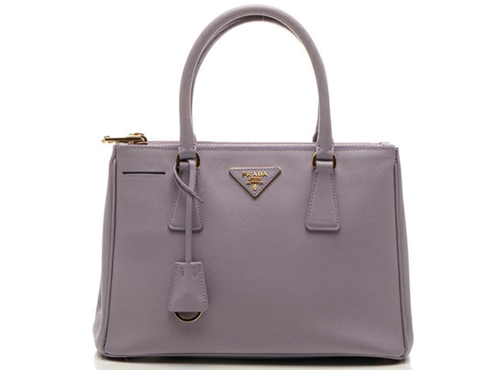 Prada Galleria Handbag Purple Saffiano Leather